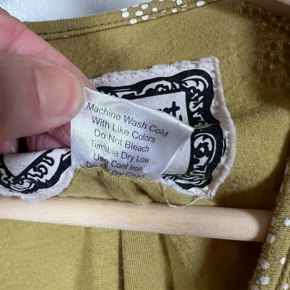 Effie's Heart Theresa Wrap Dress Size Small Green Floral Retro Knee Length - Picture 9 of 9